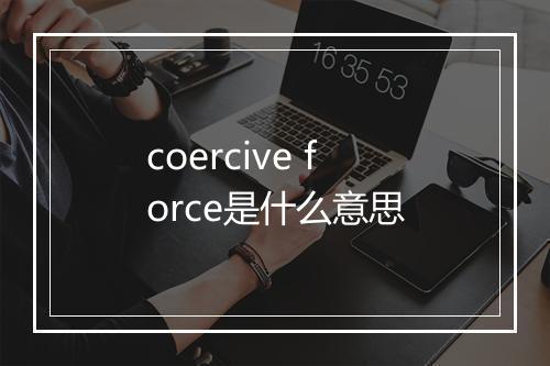 coercive force是什么意思