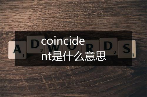 coincident是什么意思