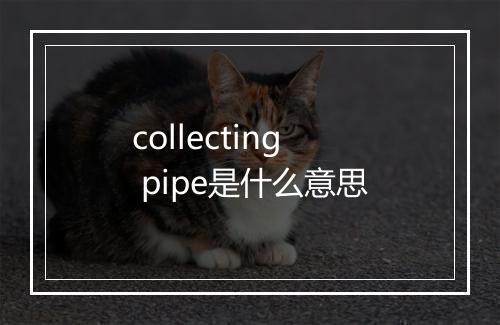 collecting pipe是什么意思