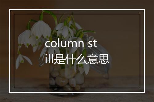 column still是什么意思