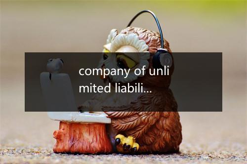 company of unlimited liability是什么意思