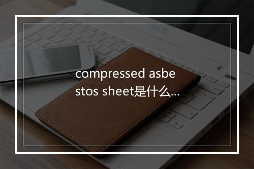 compressed asbestos sheet是什么意思