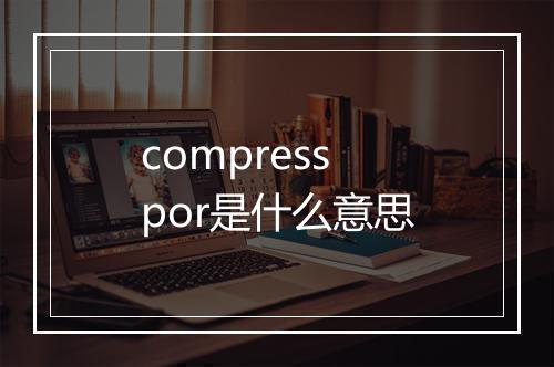 compresspor是什么意思