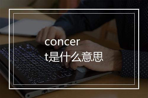 concert是什么意思