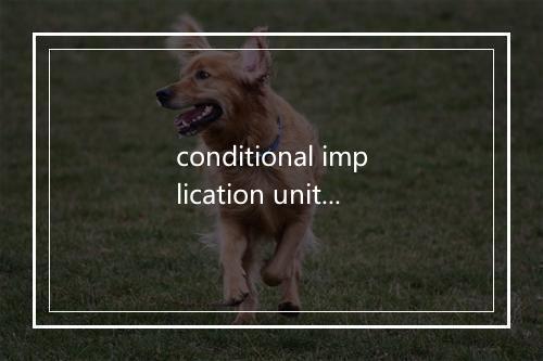 conditional implication unit是什么意思