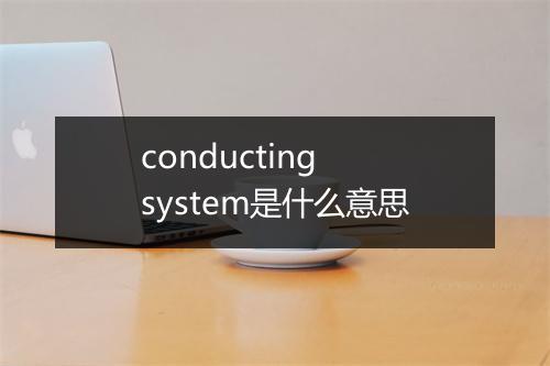 conducting system是什么意思