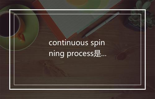 continuous spinning process是什么意思