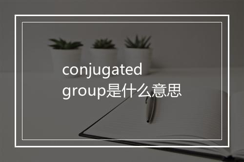 conjugated group是什么意思