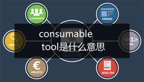 consumable tool是什么意思