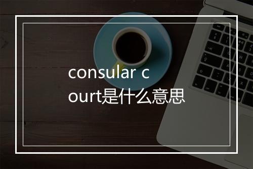 consular court是什么意思