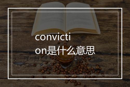 conviction是什么意思