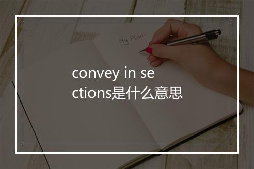 convey in sections是什么意思