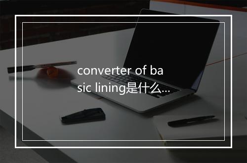 converter of basic lining是什么意思