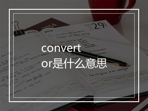 convertor是什么意思