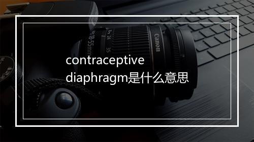 contraceptive diaphragm是什么意思