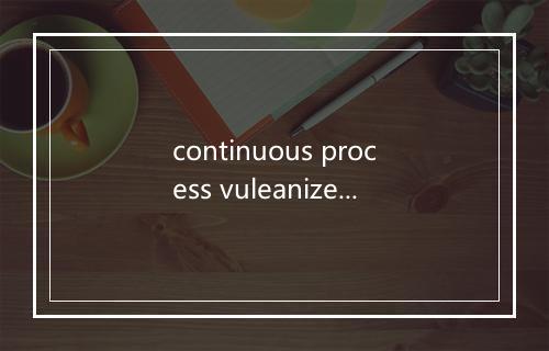 continuous process vuleanizer是什么意思