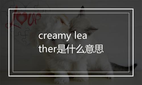 creamy leather是什么意思