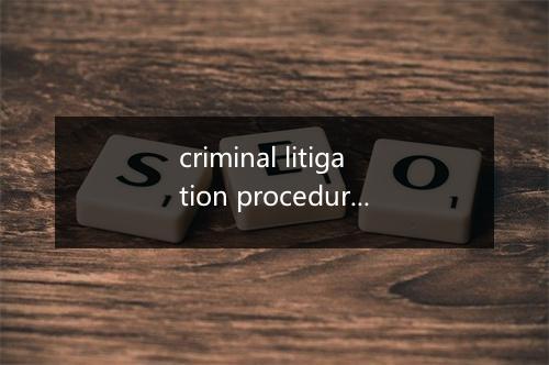 criminal litigation procedures是什么意思