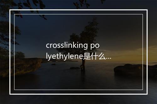 crosslinking polyethylene是什么意思