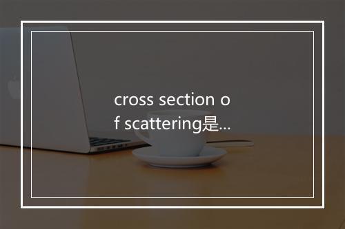 cross section of scattering是什么意思