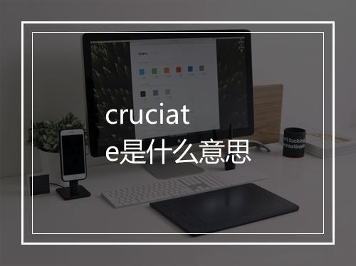 cruciate是什么意思