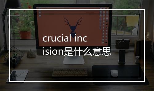 crucial incision是什么意思