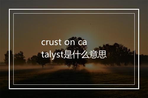 crust on catalyst是什么意思