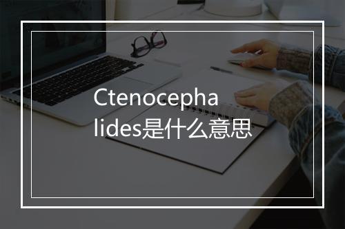 Ctenocephalides是什么意思