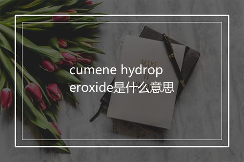 cumene hydroperoxide是什么意思