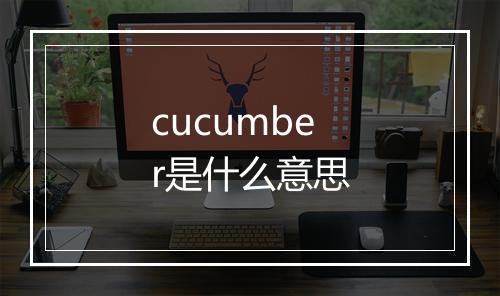 cucumber是什么意思