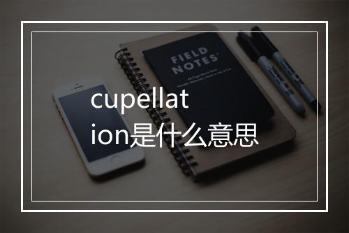 cupellation是什么意思