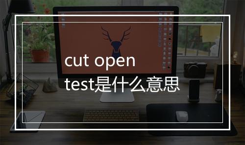 cut open test是什么意思