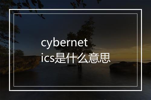 cybernetics是什么意思