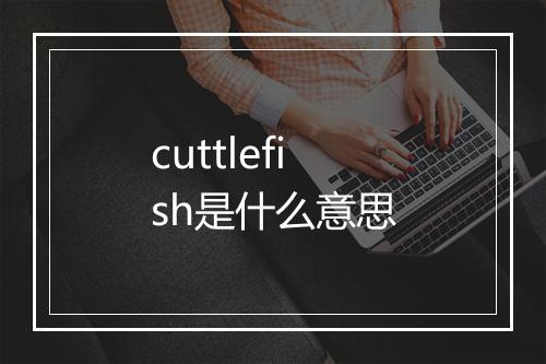 cuttlefish是什么意思