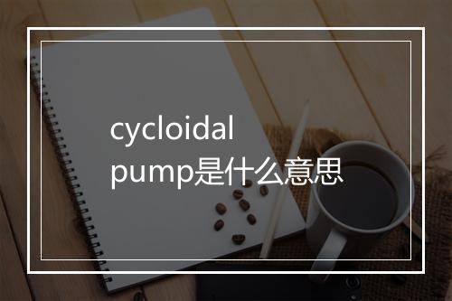 cycloidal pump是什么意思