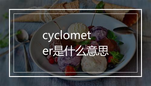 cyclometer是什么意思