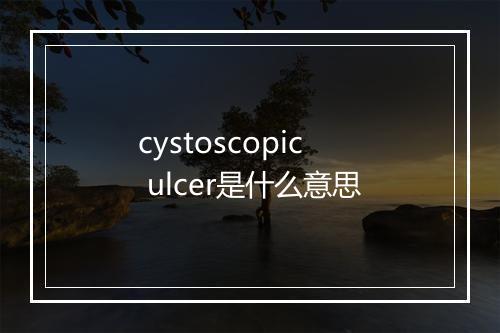 cystoscopic ulcer是什么意思