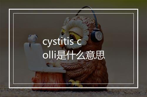 cystitis colli是什么意思