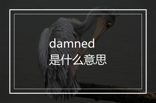 damned是什么意思