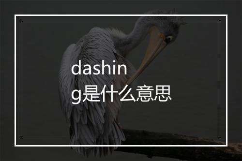 dashing是什么意思