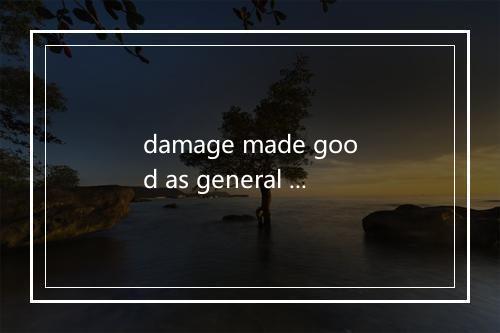 damage made good as general average是什么意思