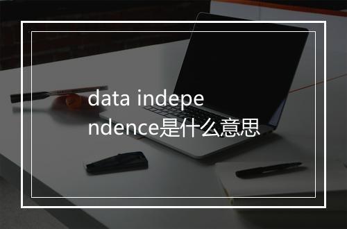 data independence是什么意思