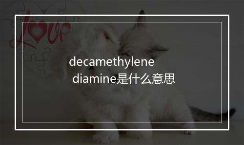 decamethylene diamine是什么意思