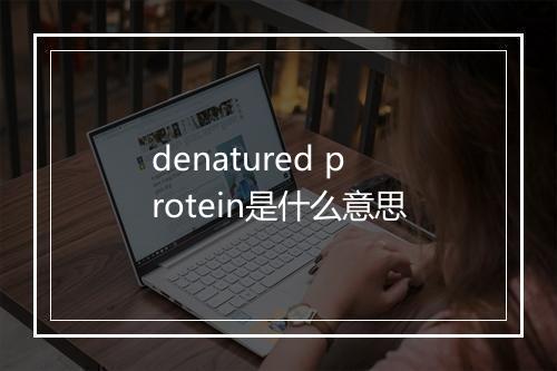 denatured protein是什么意思