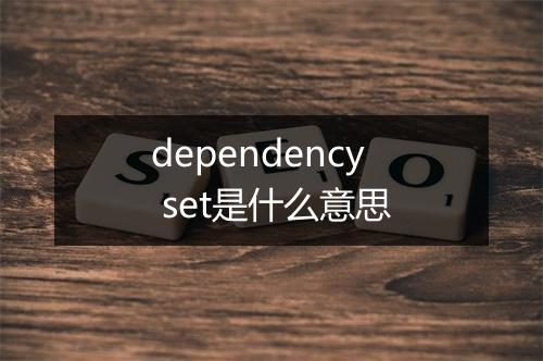 dependency set是什么意思