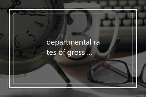 departmental rates of gross margin是什么意思