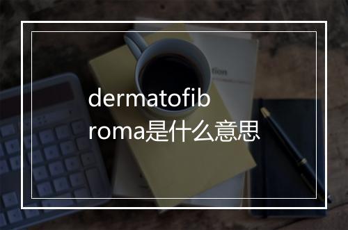 dermatofibroma是什么意思