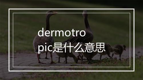 dermotropic是什么意思