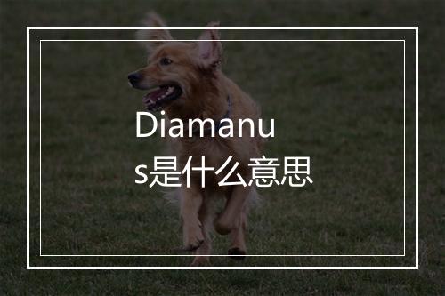 Diamanus是什么意思