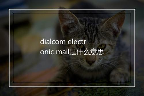 dialcom electronic mail是什么意思